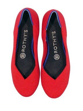 ROTHY'S The Flat $165 Red Ballet Shoes 6.5